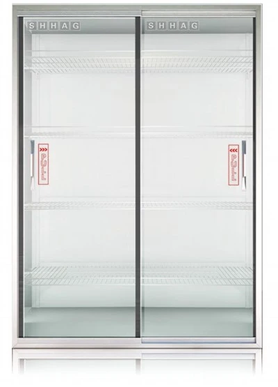 Puerta corrediza de vidrio con cierre automático